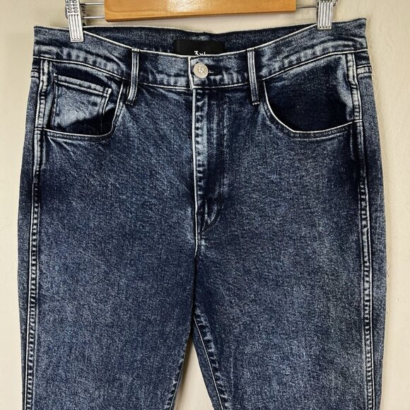 3X1 Jeans Straight Authentic Crop High Rise Sid Acid Wash Denim 80s Size 31‎ - Picture 2 of 10